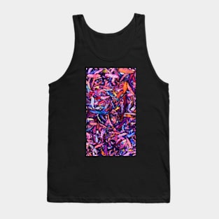 Blue and Pink Gum Leaves Tank Top